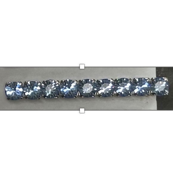 Danny Pollak Light Sapphire Swarovski Crystal Bobby Pin (#3) - approx. 2.5 in. - Picture 2 of 10